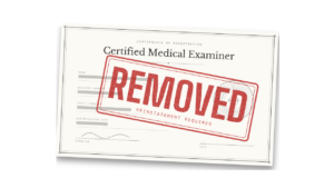DOT Examiner National Registry Emergency Removal